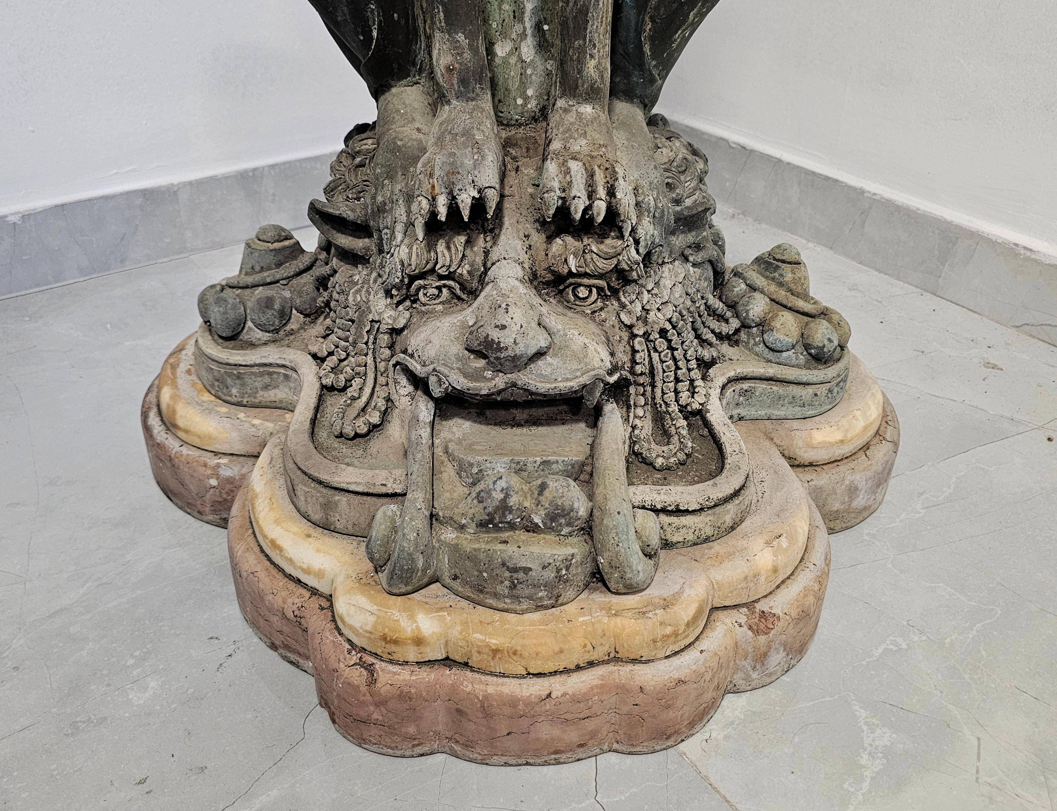 Empire style bronze jardinières, bronze and marble, 1805