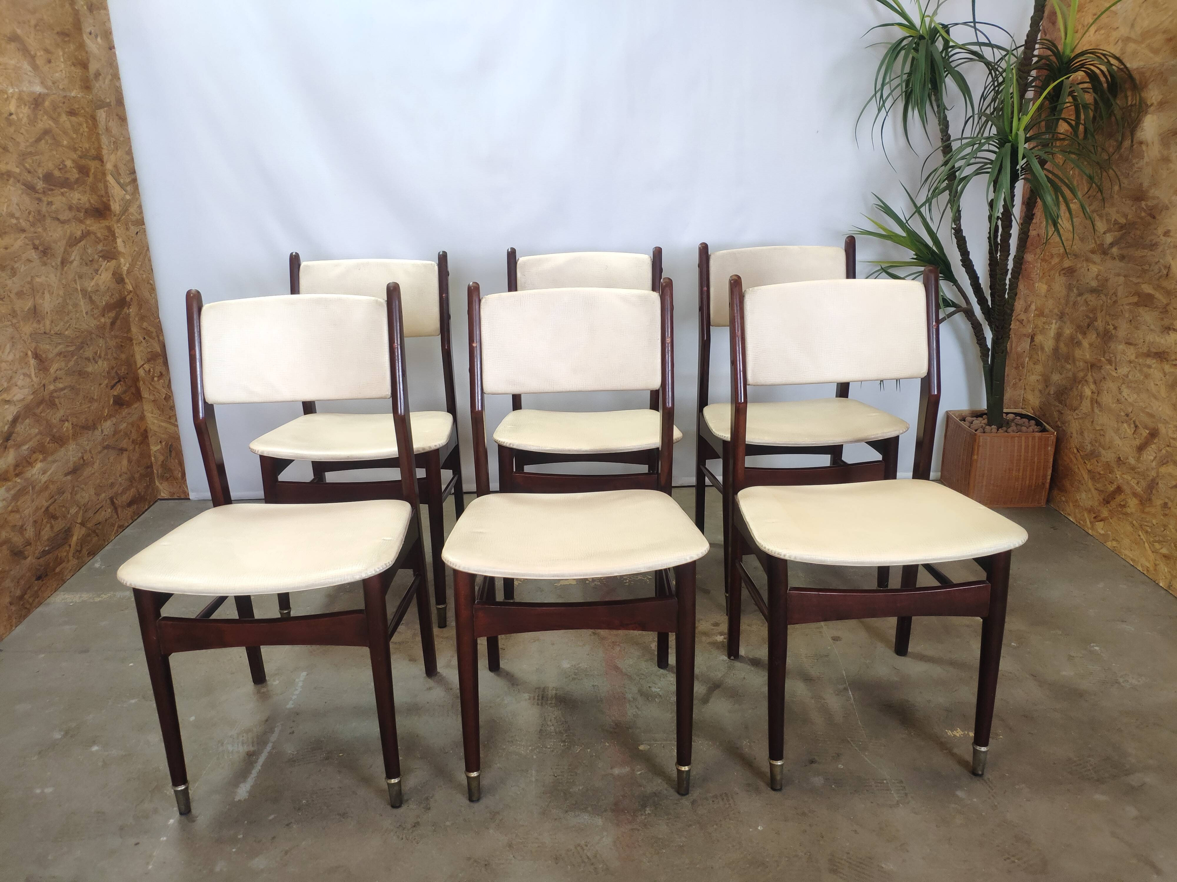 Lot de 6 chaises vintage