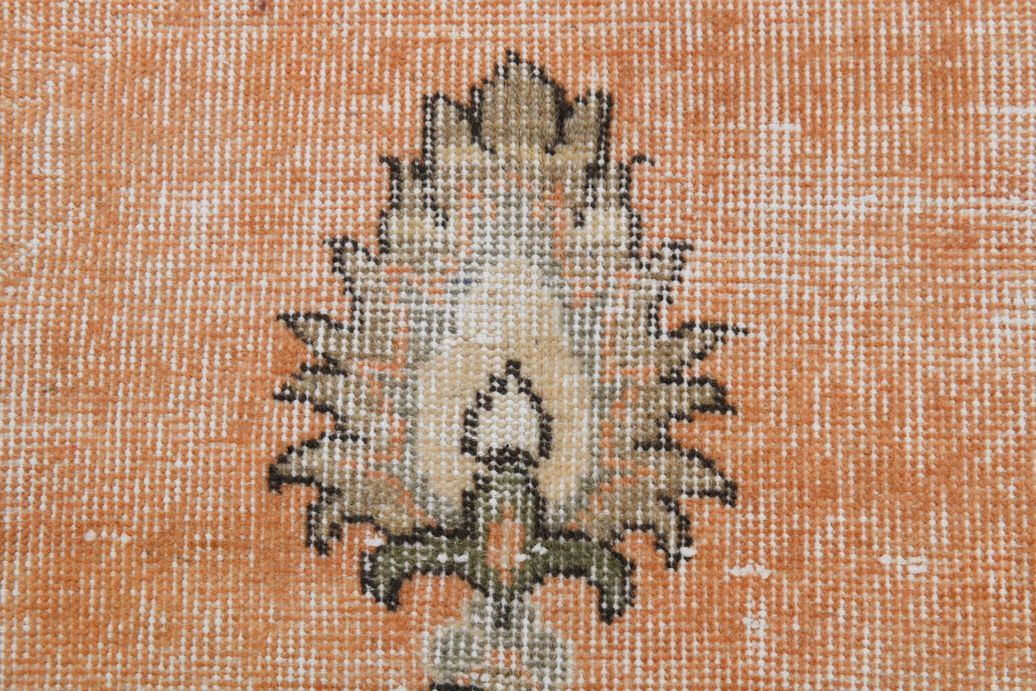 7x12 Peach & Blue Vintage Classic Antique Area Rug, 219x354Cm