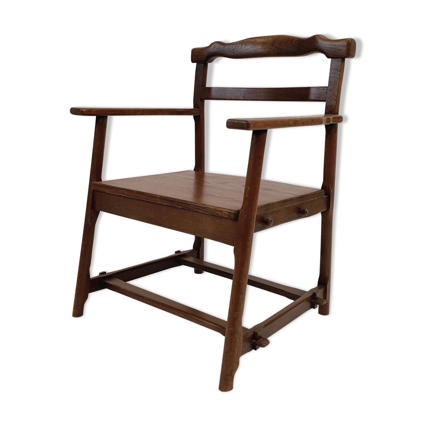 Dutch modernist oak side armchair, 1960