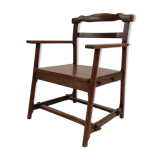 Dutch modernist oak side armchair, 1960