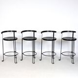 Four "Oblado" bar stools from the 80s