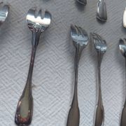 12 fourchettes à dessert en métal argenté  cailard  bayard