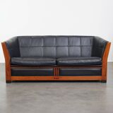 Art Deco 2.5-Seater Leather Sofa