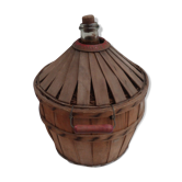 Old lady jeanne 10 liters in wood and straw