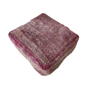 Vintage purple Berber pouf