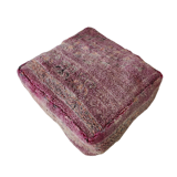 Purple vintage Berber pouf