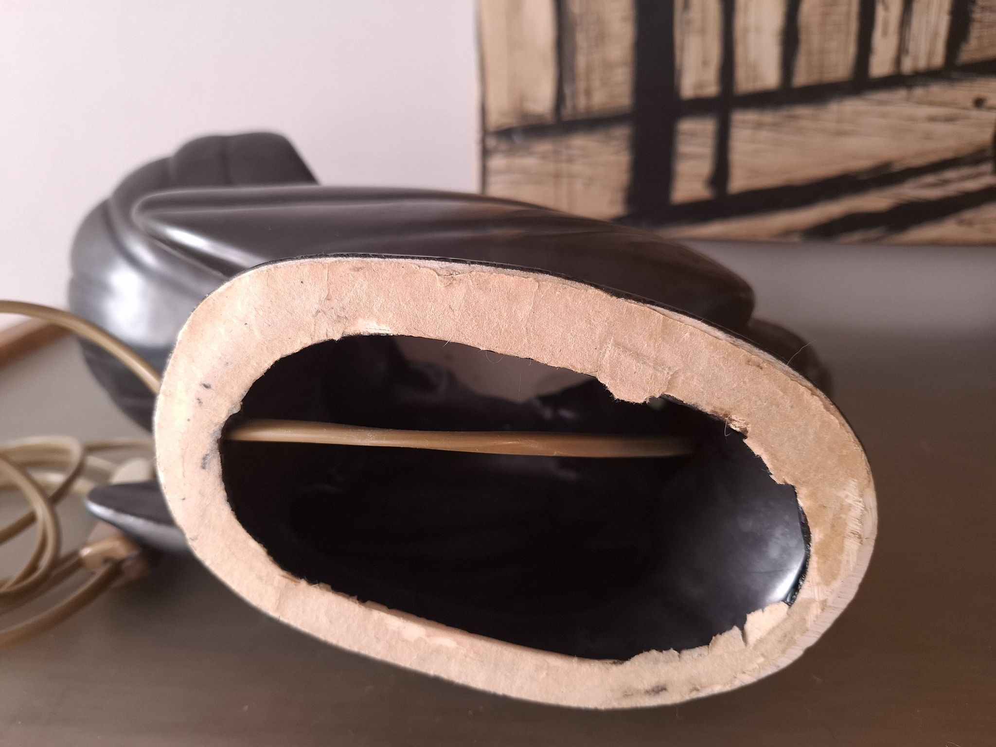 Pied de lampe en ceramique annees 50's