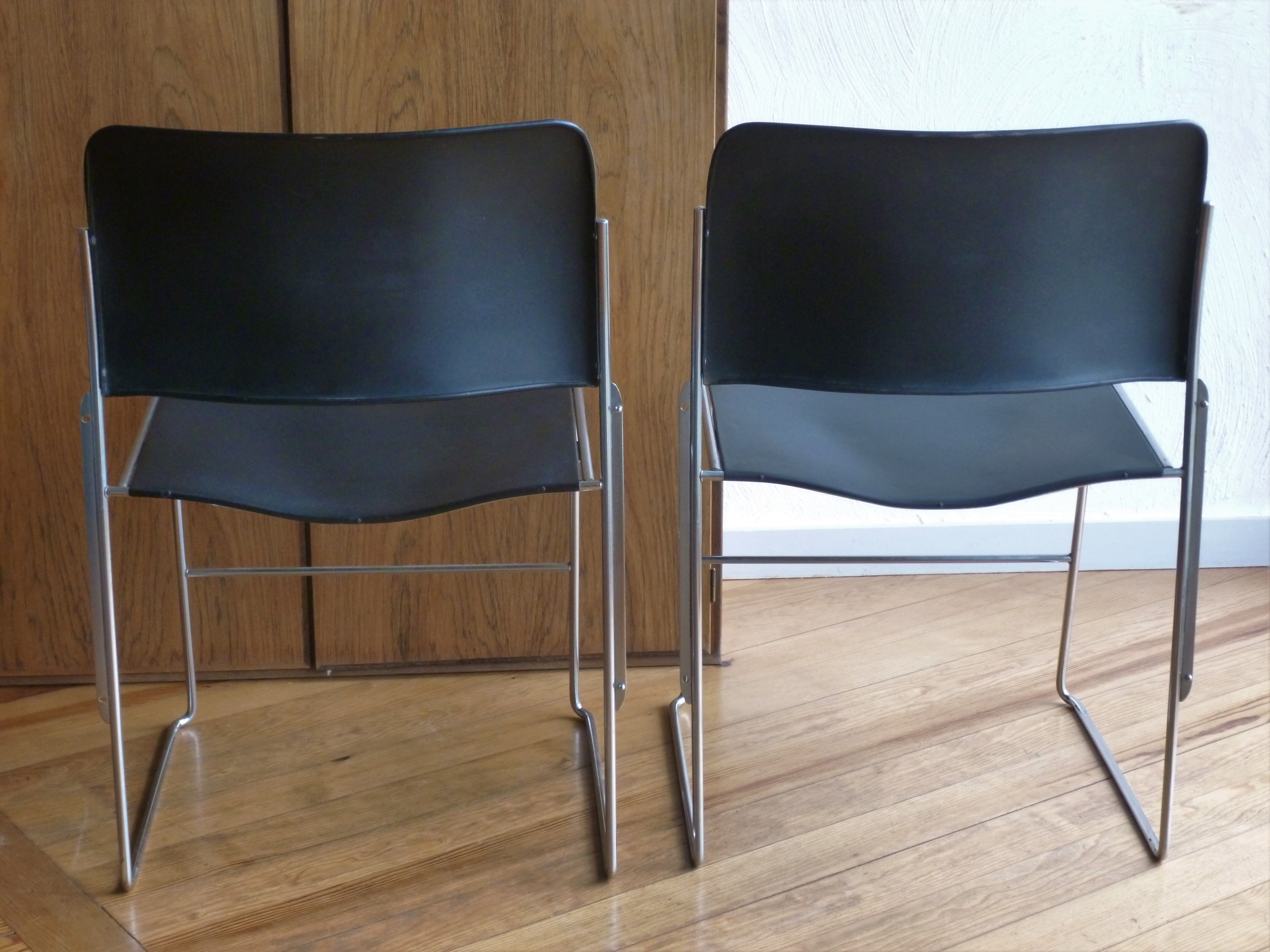 Pair of chairs GF 40/4 design David Rowland years 70