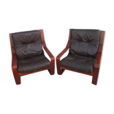 Pair of armchairs, Denmark, 1970s