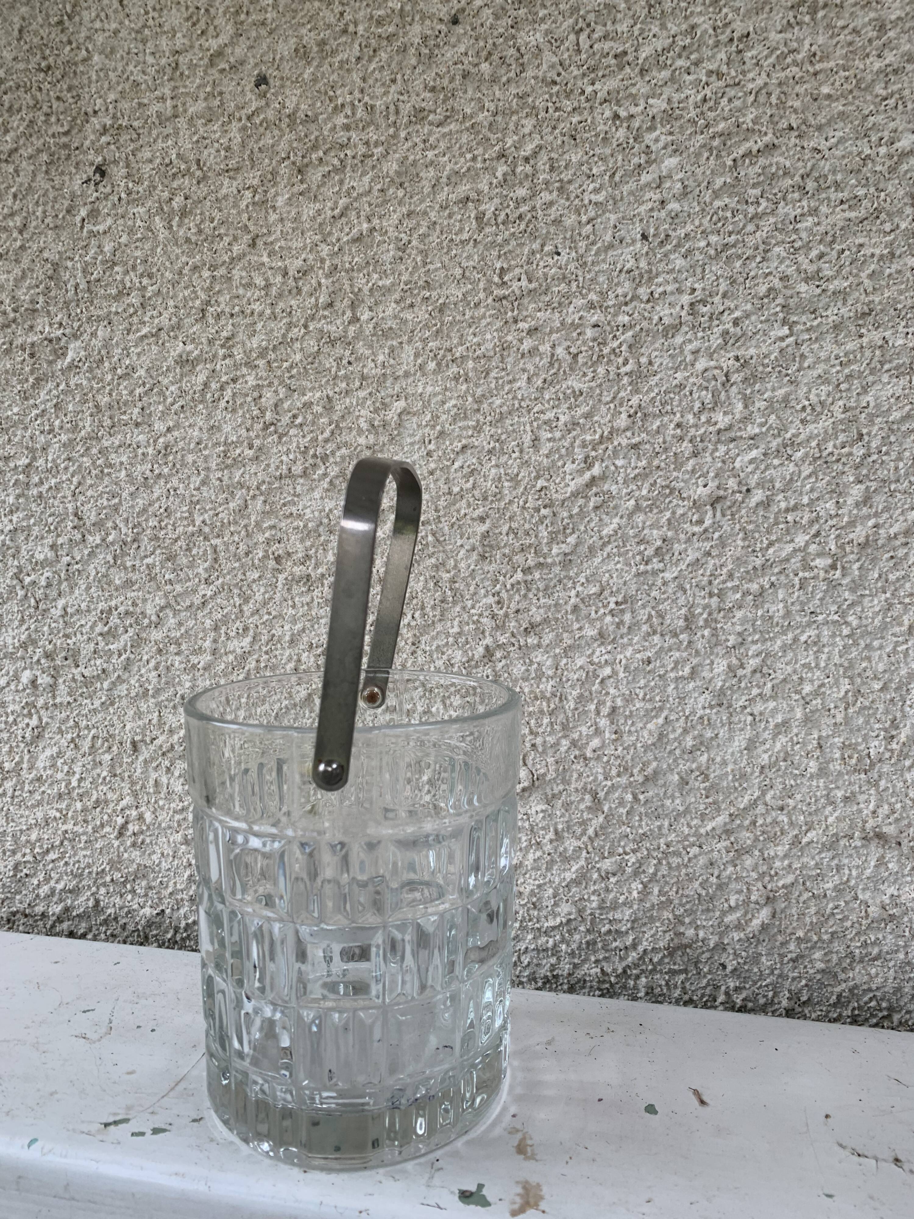 Vintage whiskey decanter and ice bucket