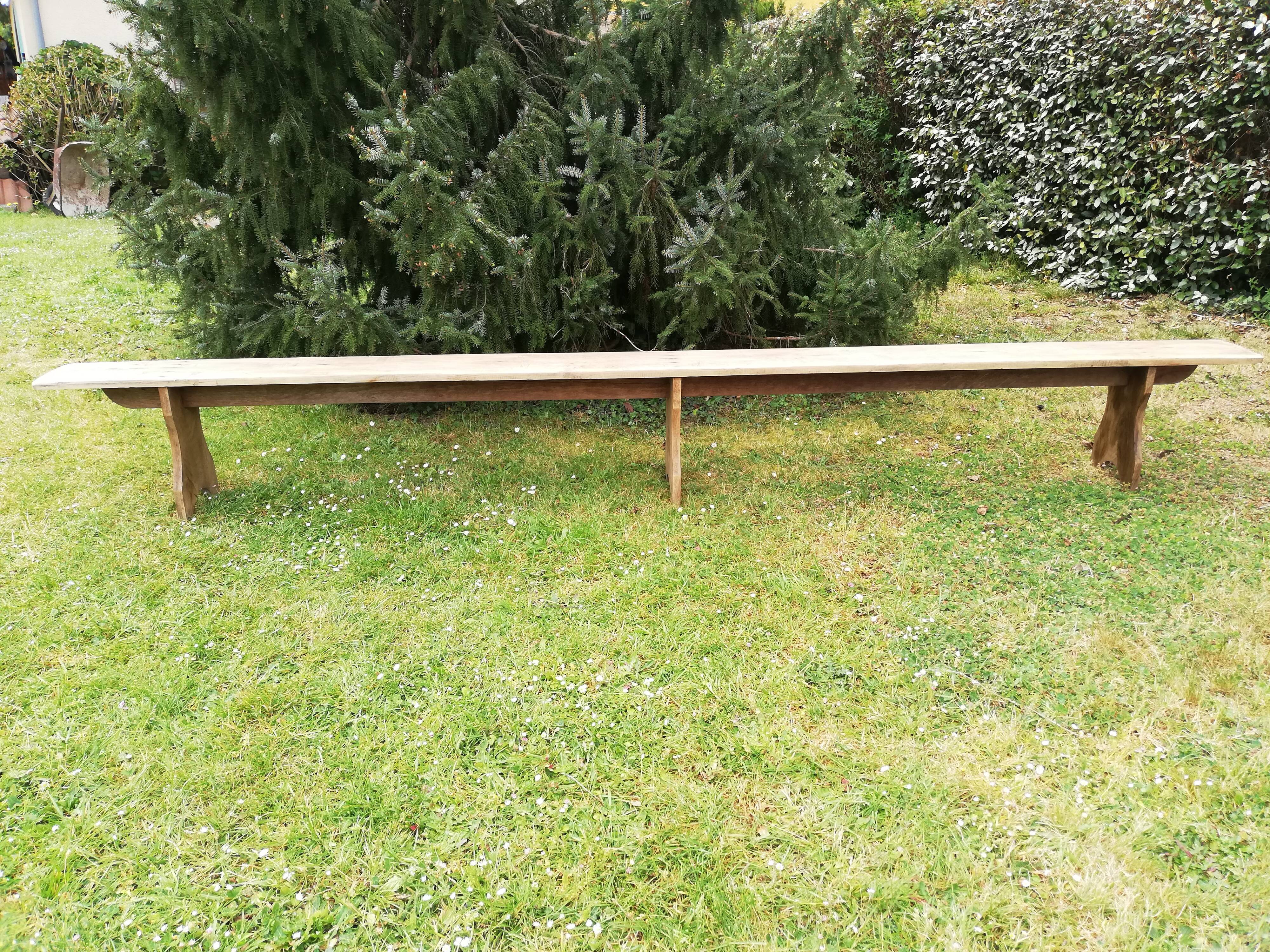 Large model oak farmhouse bench