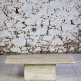 Italian travertine coffee table, 1980