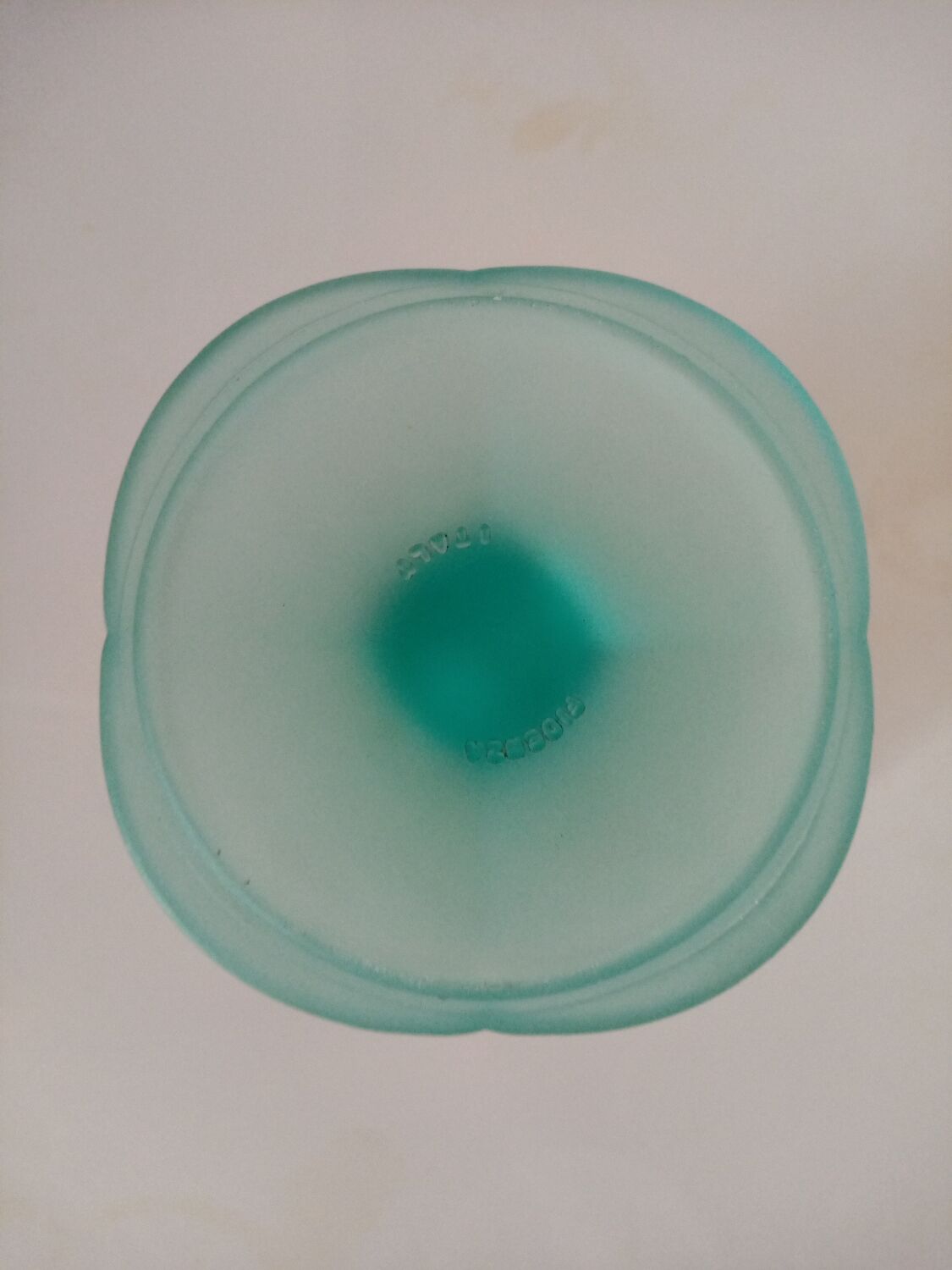 Vintage glass cut mint green pastel Italy