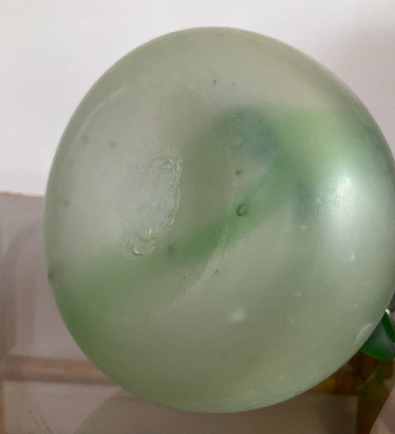 Pair of vintage glass paste ear vases