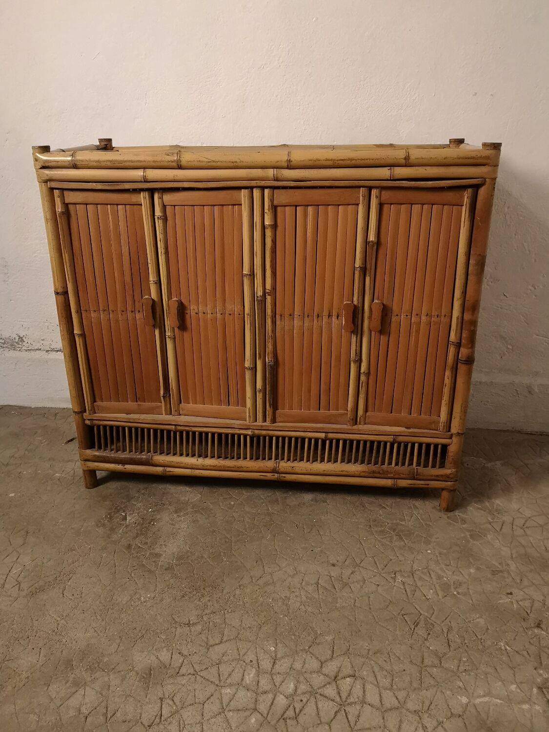 Rattan bamboo cabinet
