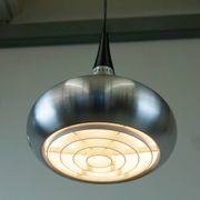 Silver suspension light Orient by Jo Hammerborg for Fog and Morup, Denmark