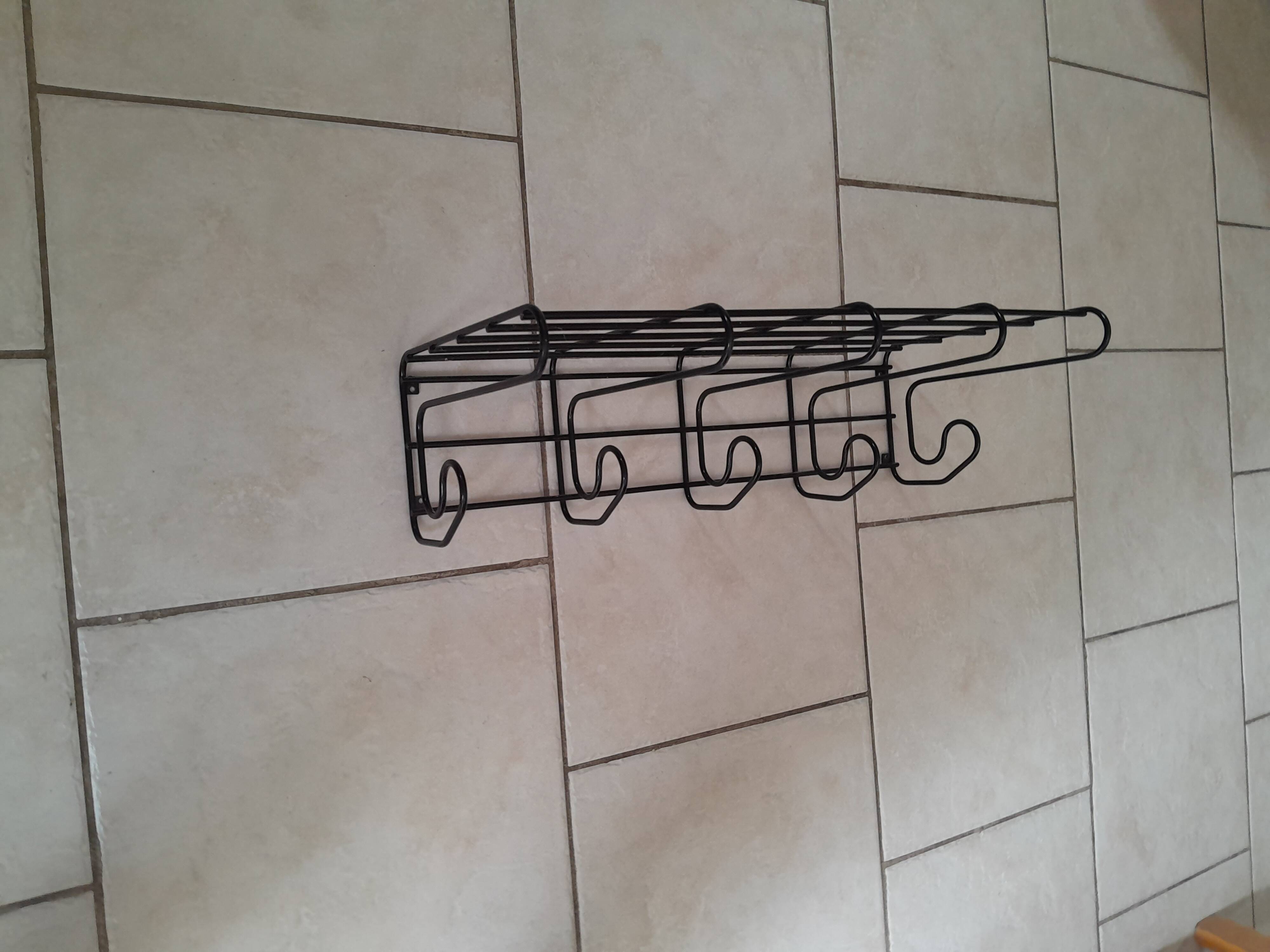 Vintage ikea tomado style wall coat rack metal