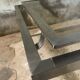 Vintage 1970 stainless steel coffee table and smoked glass