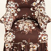 Napoleon III toad chair – Antique structure, floral fabric