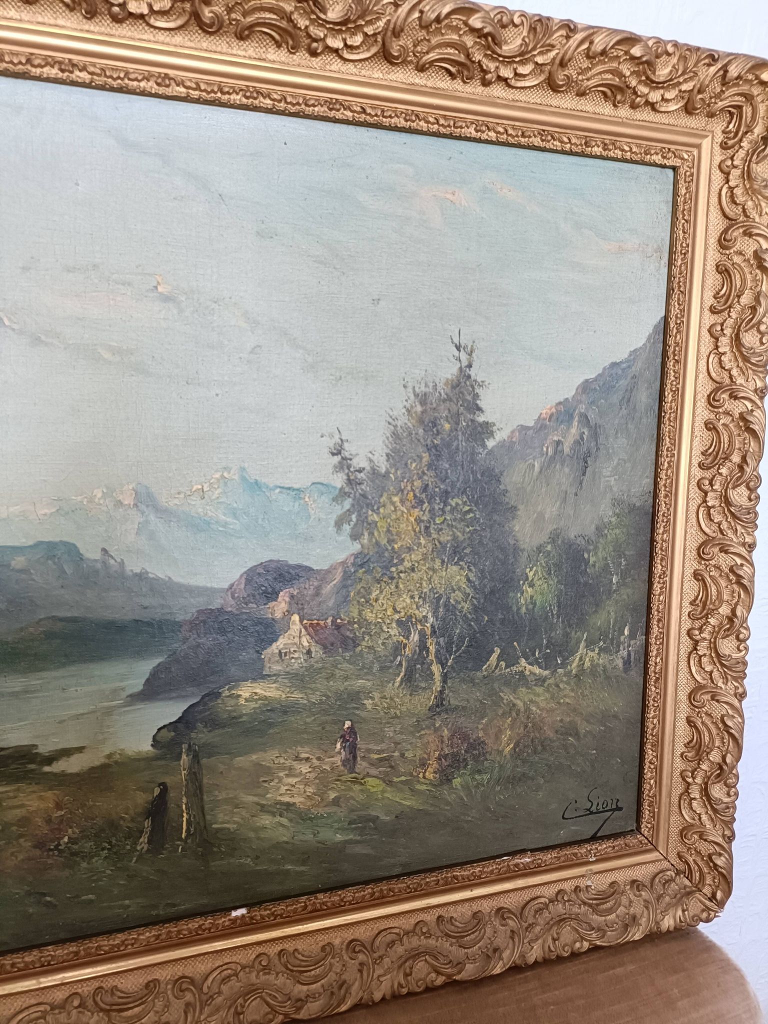 Oil on canvas by artist C. Lion