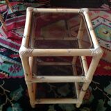 Rattan side table