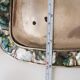 digestive service, glass and tray in silver metal Mexican abalone