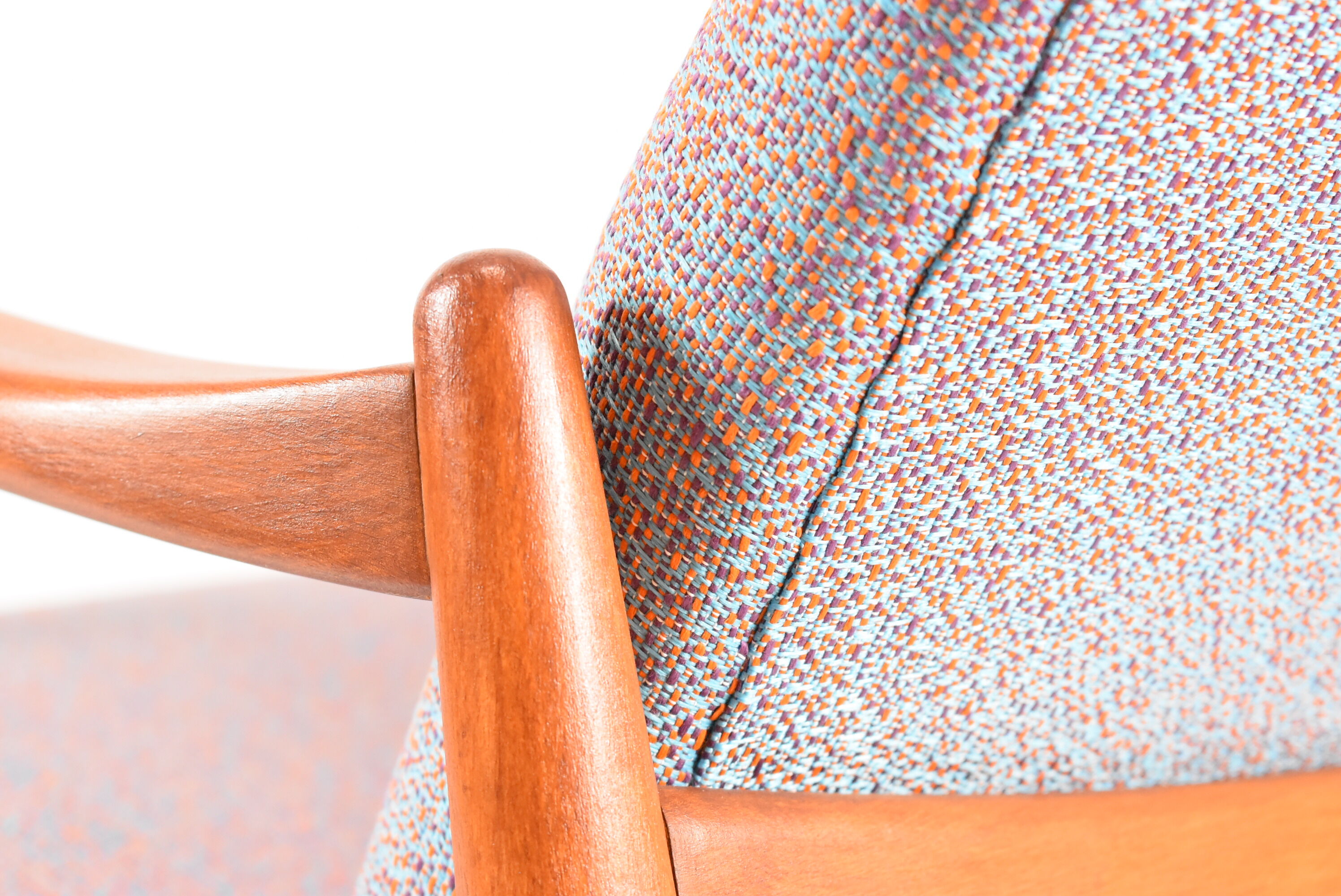 Fully restored vintage armchair, designer E.Homa, 60s, East Europe, multicolour, water resistant