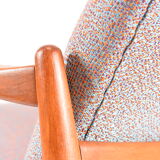 Fauteuil vintage entièrement restauré designer E.Homa, années 60, Europe de l’Est, multicolore, résistant à l’eau