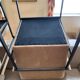 Pair of pomax metal/velvet armchairs