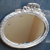 Mirror oval medallion style Napoleon III 45 x 42cm