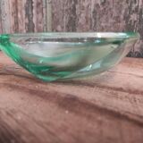Large vintage ashtray, from the 60s-70s, in green glass