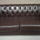 Vintage brown leather chesterfield sofa