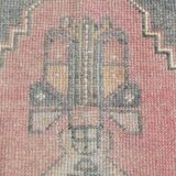 4x8 Soft Pink Geometric Handmade Vintage Rug, 128x242Cm