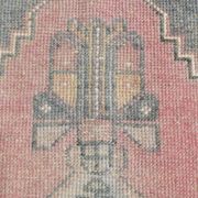 4x8 Soft Pink Geometric Handmade Vintage Rug, 128x242Cm