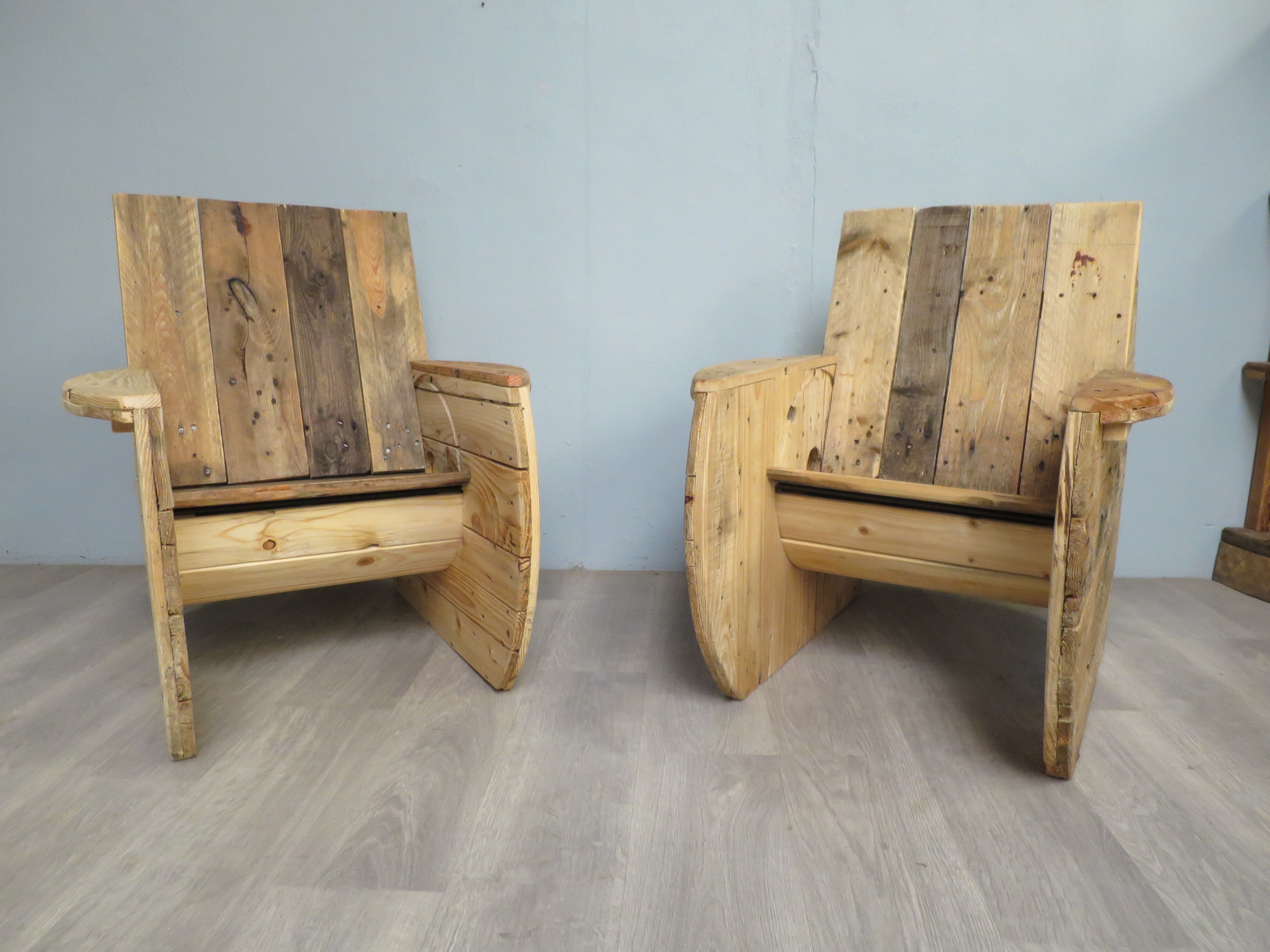 Pair of original touret armchairs