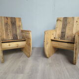 Paire de fauteuils touret original