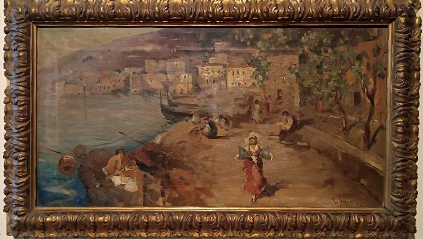 Oil painting on canvas by Salvatore Balsamo (Naples 1894-1922)