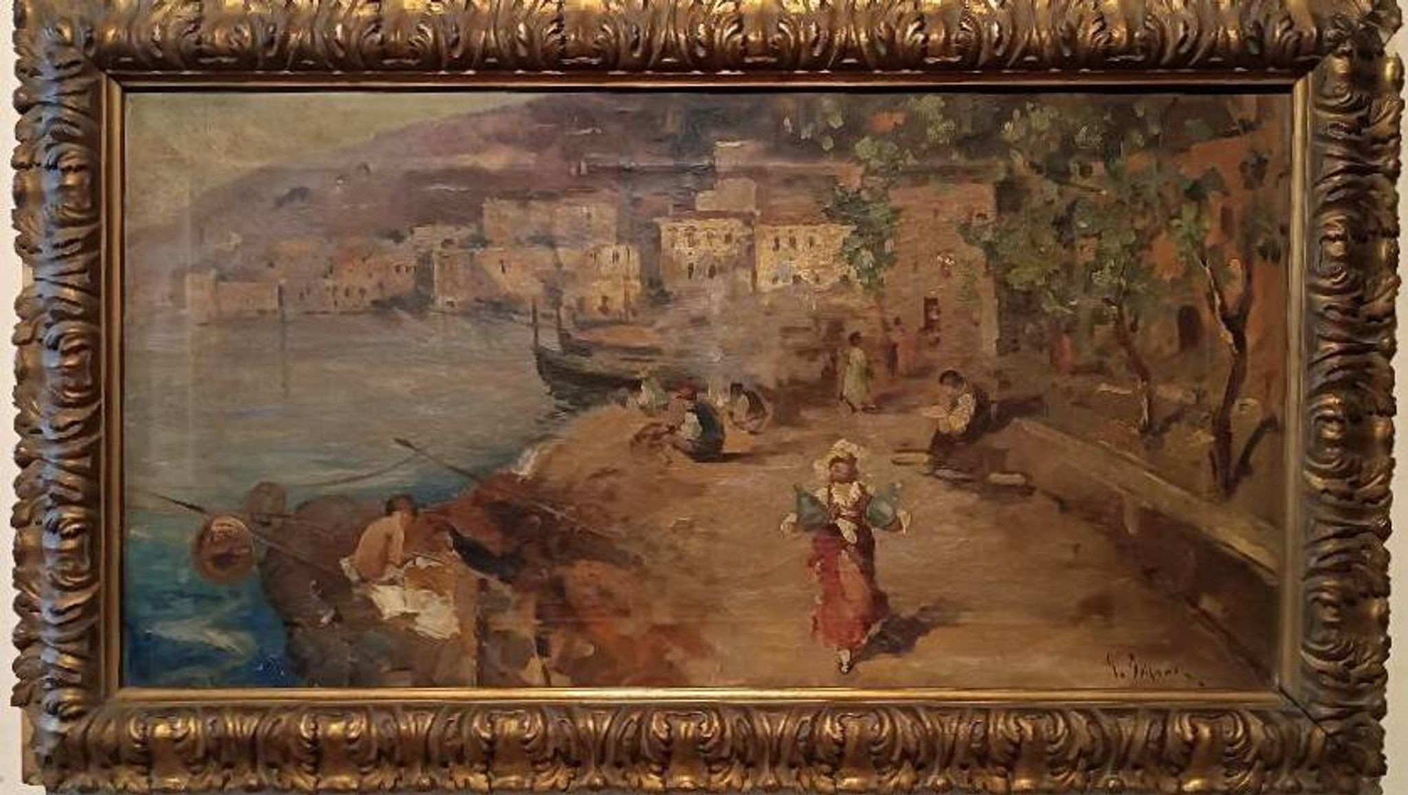 Oil painting on canvas by Salvatore Balsamo (Naples 1894-1922)