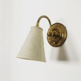 Magnificent adjustable italian Mid Century Modern brass wall sconce