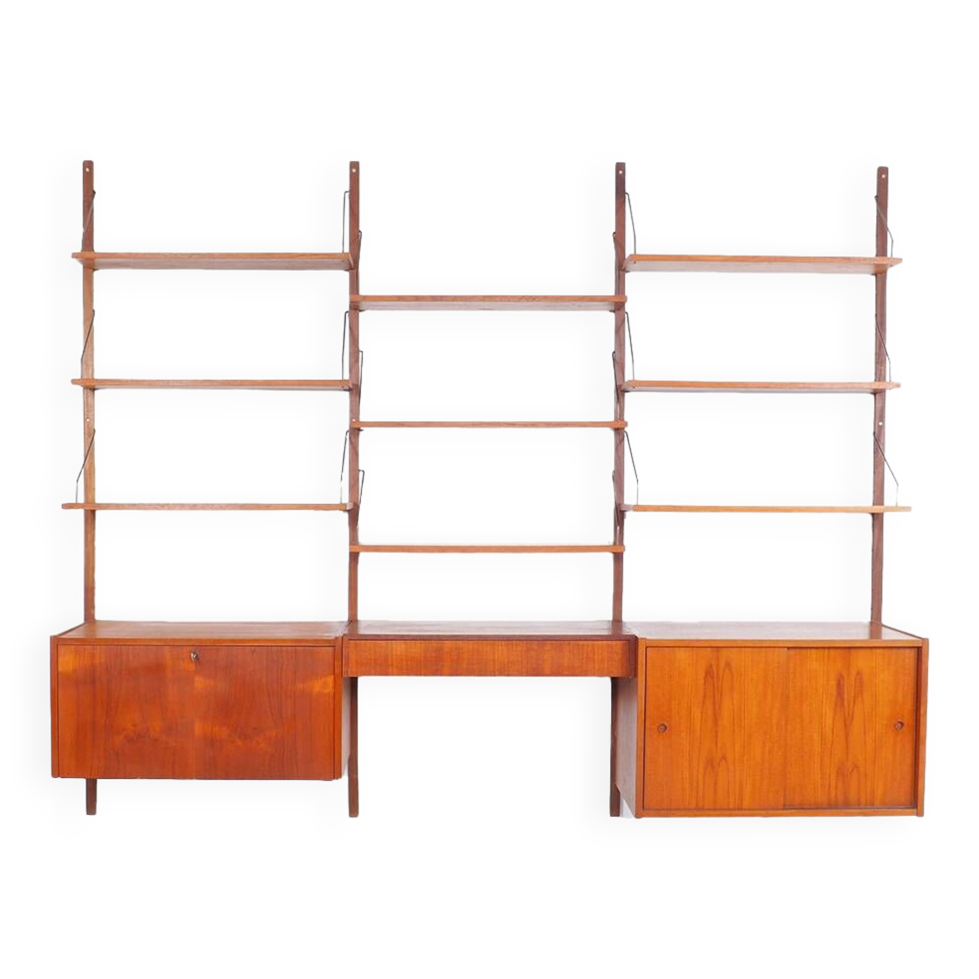 PS System Danish design teak wall system, 1960s
