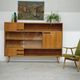 Set of 2 furniture pieces: Large sideboard Libena and Buffet U458 Jiroutek in yellow.