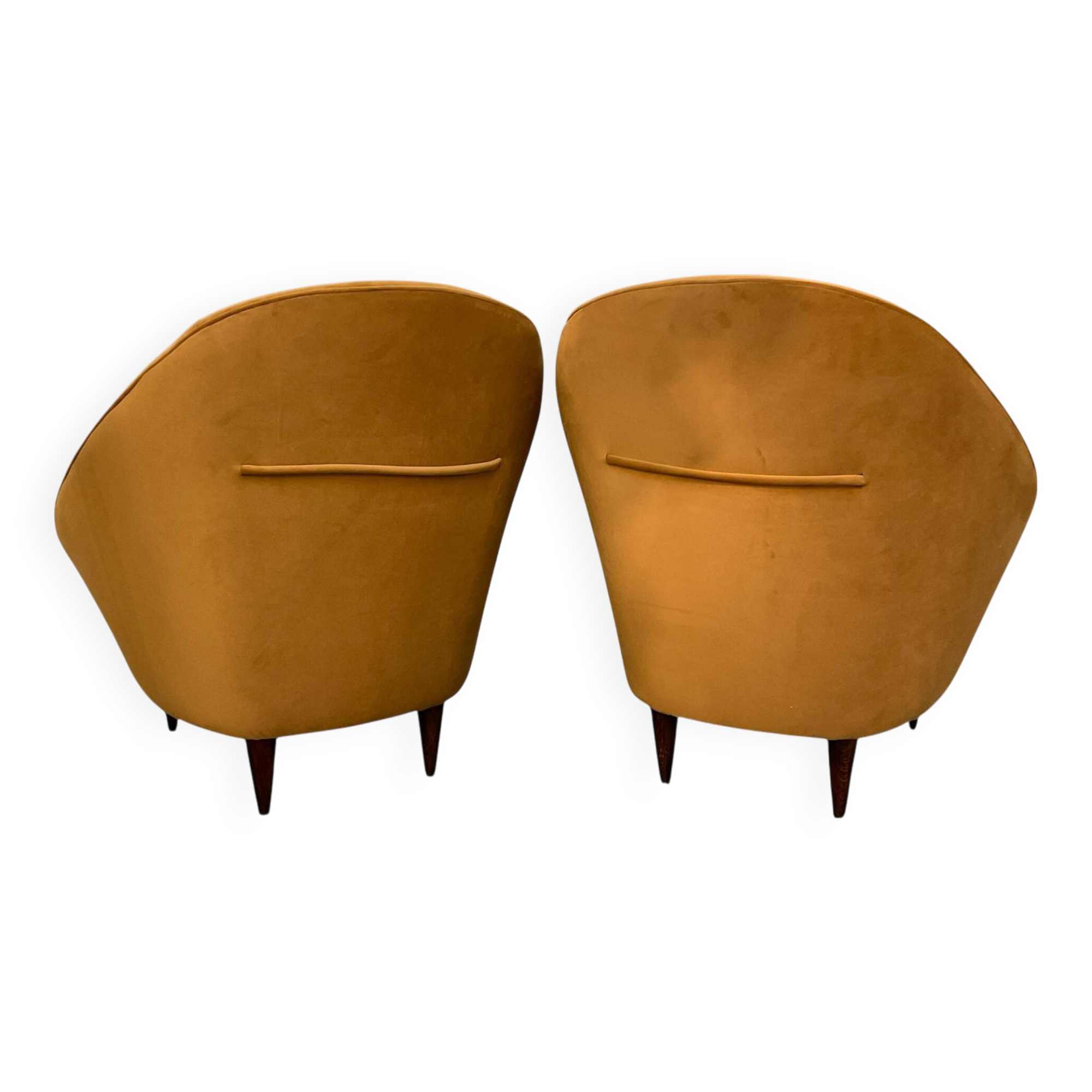 Italian 1936 pair of armchairs attributed to Gio’ Ponti “ Triennale “