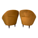 Italian 1936 pair of armchairs attributed to Gio’ Ponti “ Triennale “