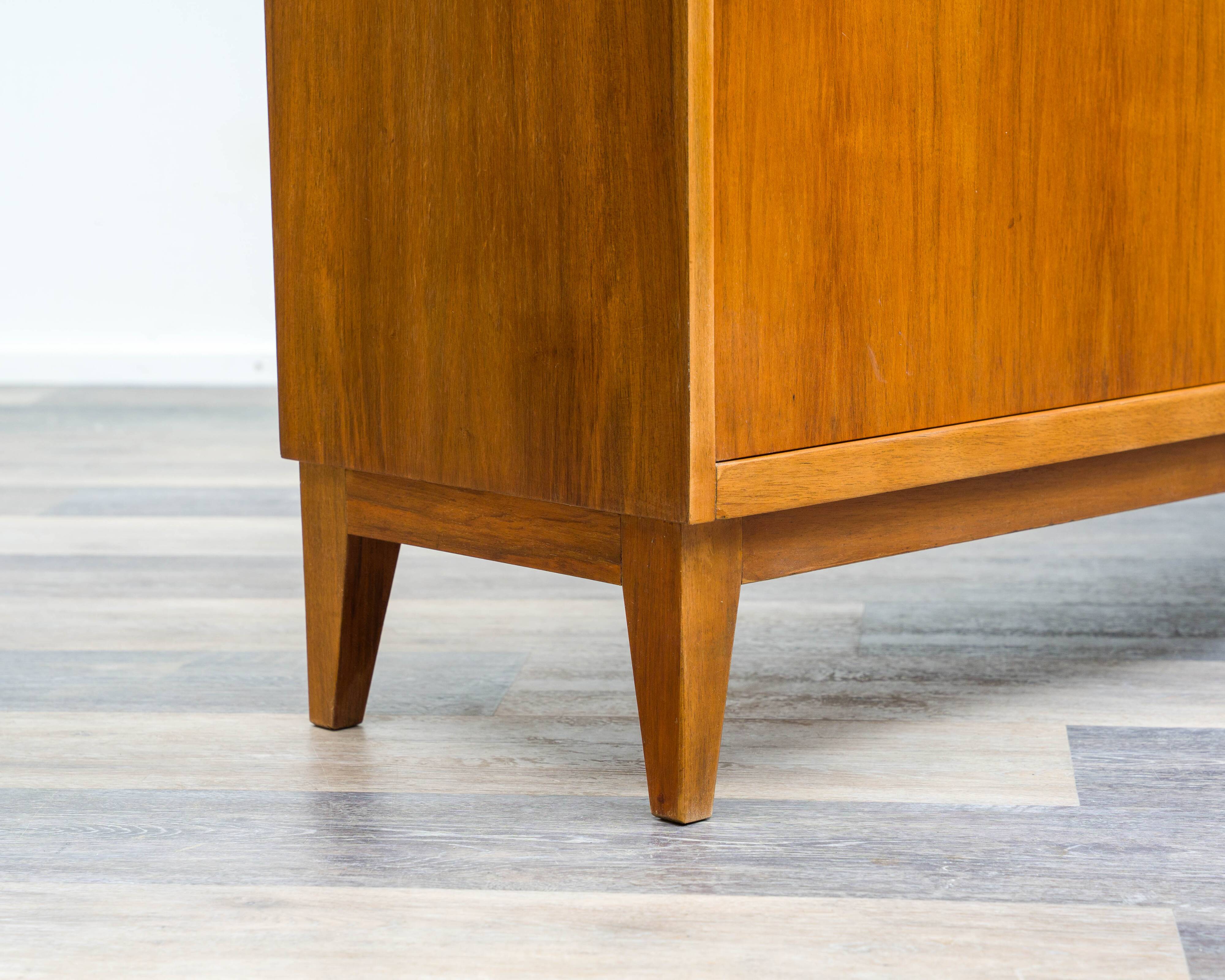 Walnut sideboard with sliding doors, 1950s, design Georg Satink