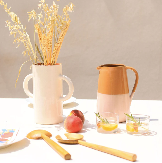 Two-tone Mediterranea ceramic pitcher - Oustao