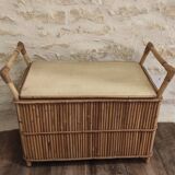 Rattan storage chest