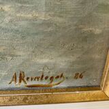 Signed stranded boat from 1886