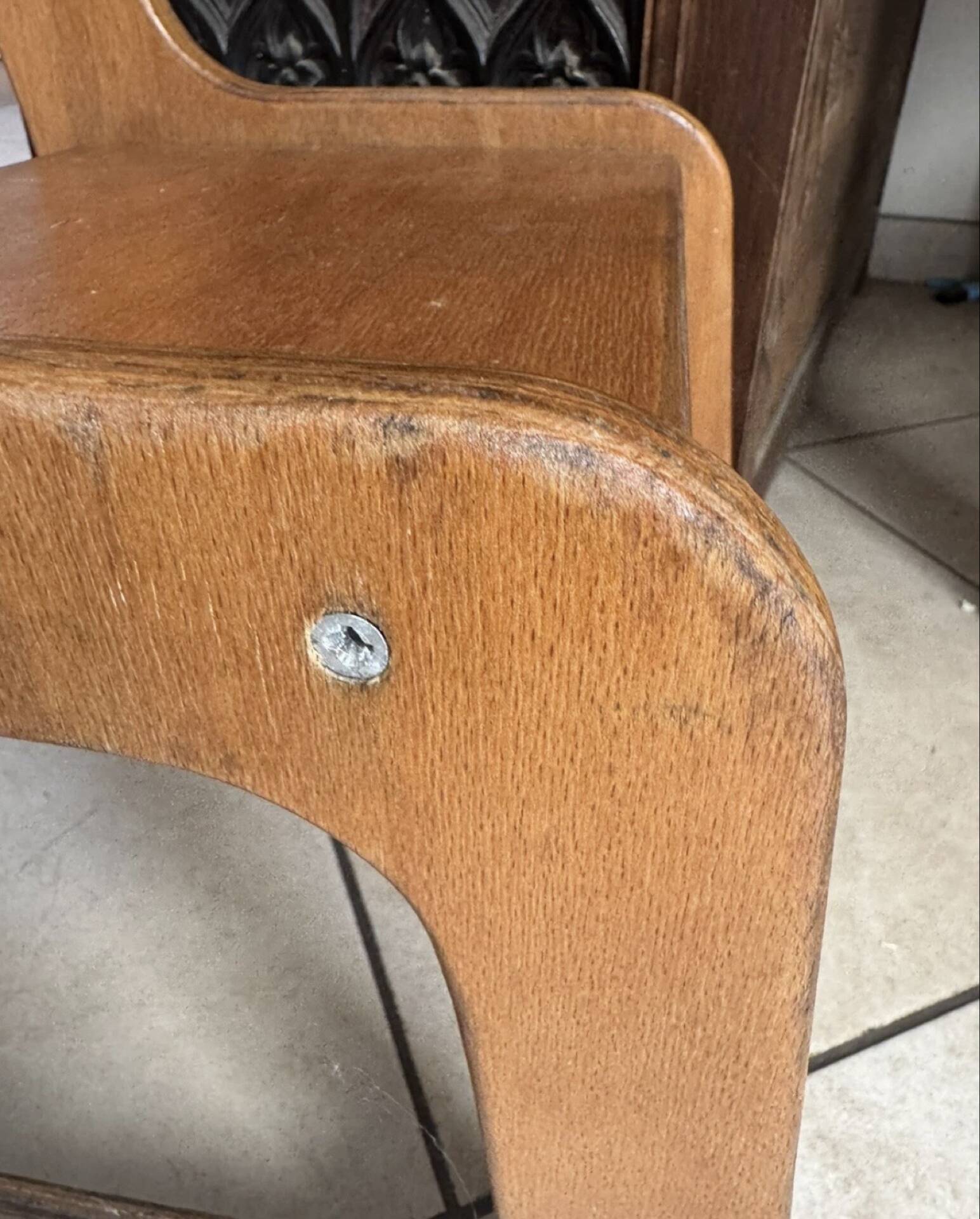 Vintage wooden children's sled chair – 60s/70s design furniture