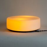 Wall or ceiling light in matt white opaline, 60s/70s